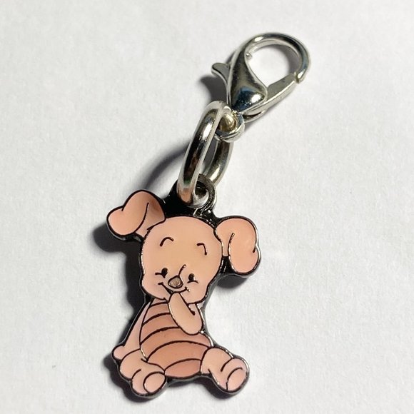 Vintage Disney Winnie The Pooh Piglet Lot of 6 Clip On Charms Purse Zipper Pull - Picture 7 of 11